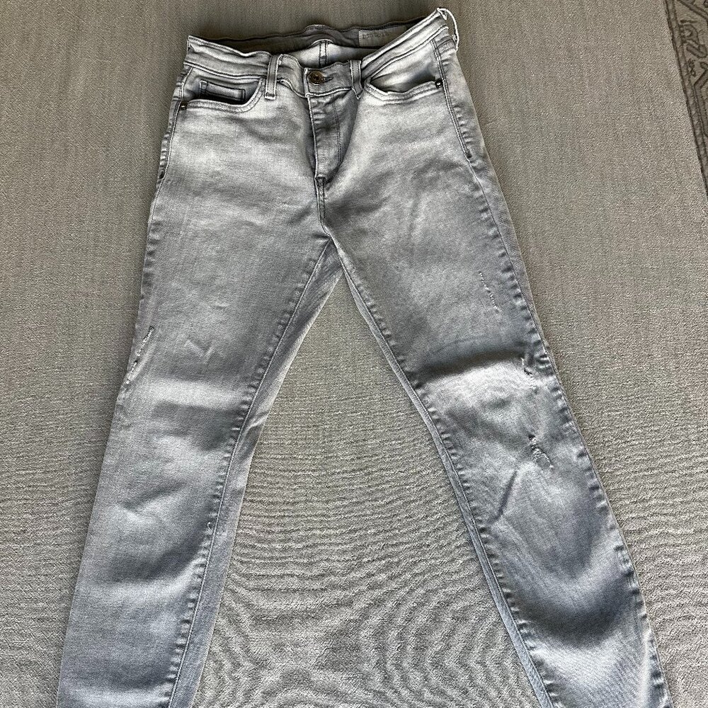 Pistola Skinny Jeans – Style P8552, Grey Washed Distressed, Size 28